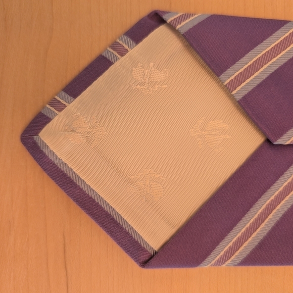 Brooks Brothers Purple and White Striped Tie - Picture 6 of 7